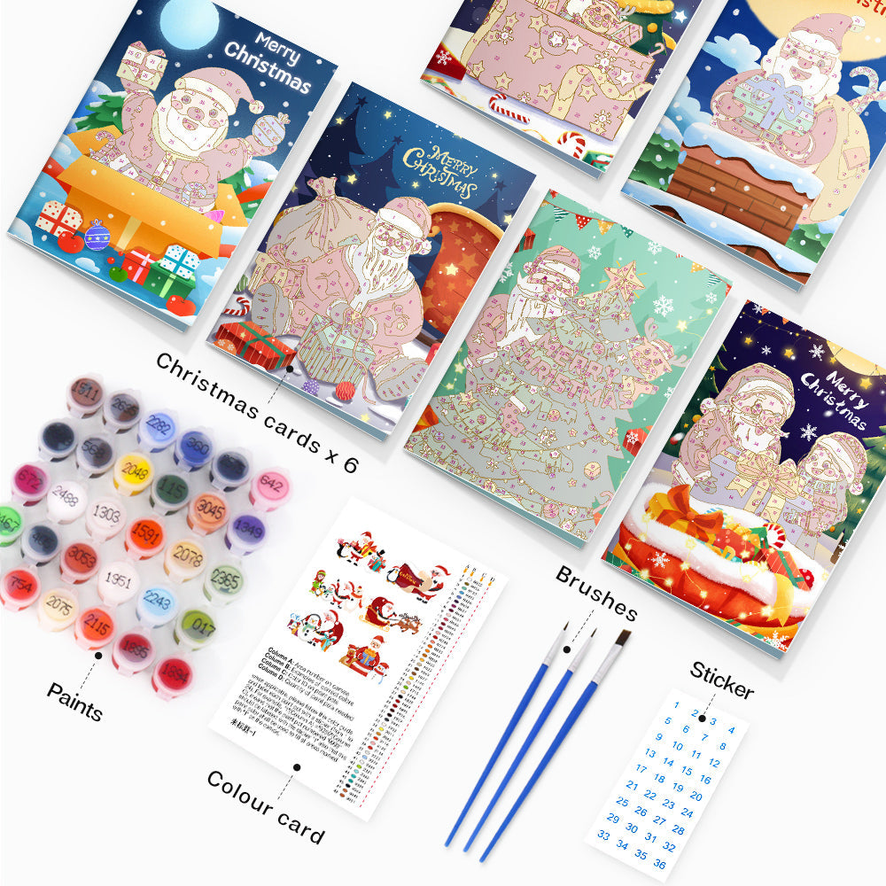Carte de Noël II – Peinture par numéros