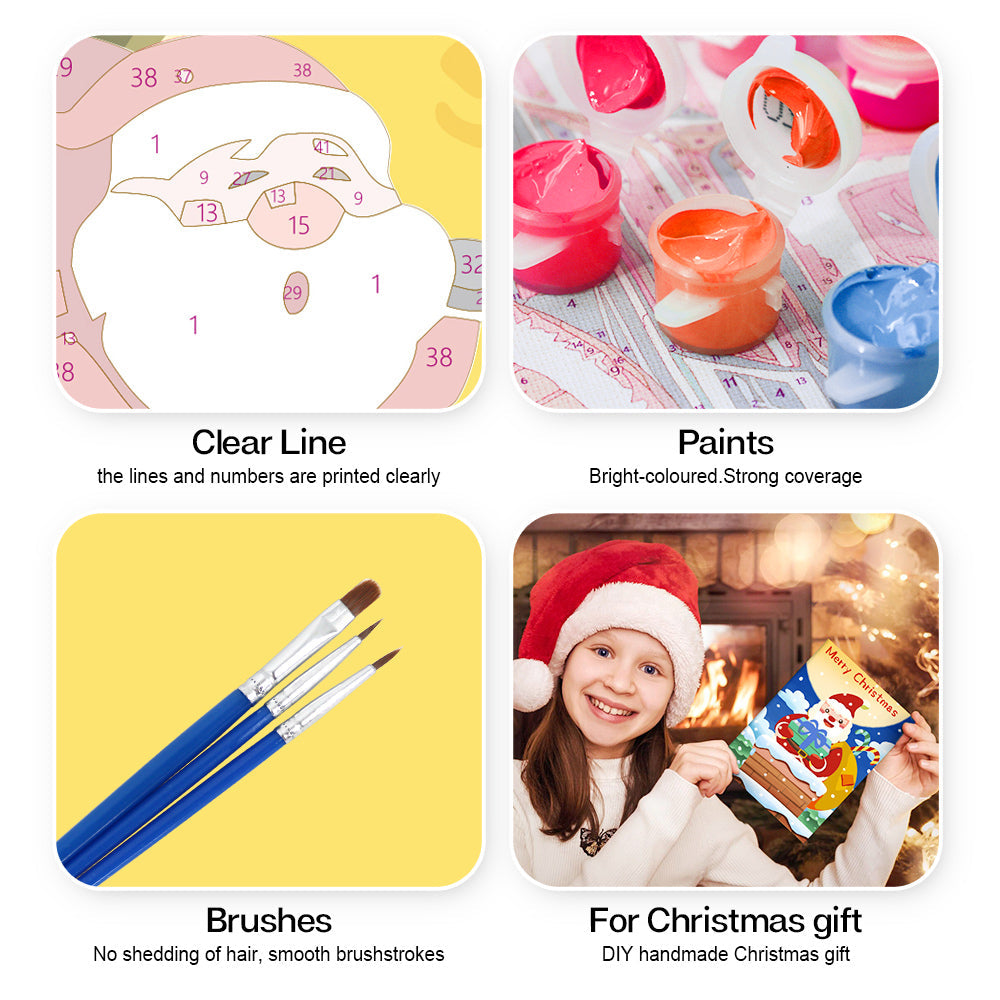 Carte de Noël II – Peinture par numéros