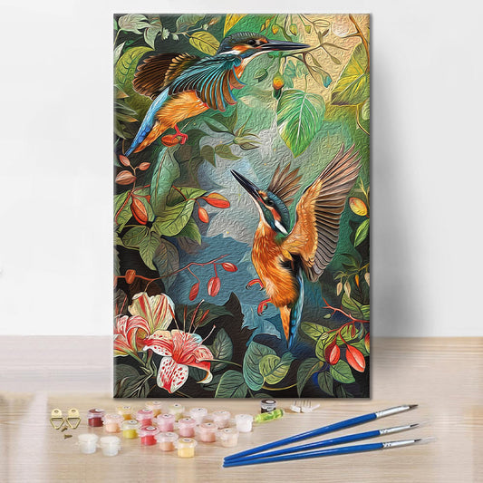 Martin-pêcheur – Peinture par numéros