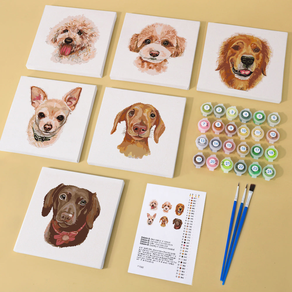 Ensemble de chien - Peinture par numéros