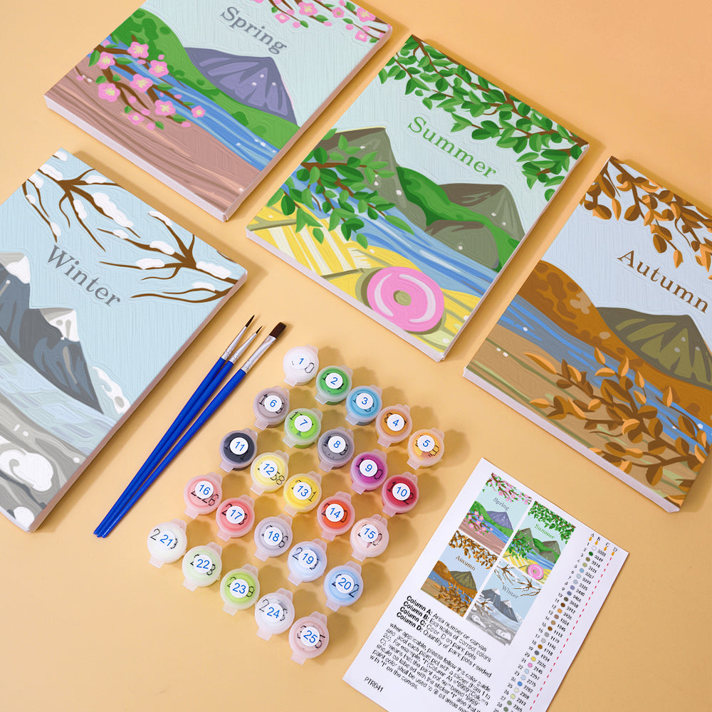 Les quatre saisons – Peinture par numéros