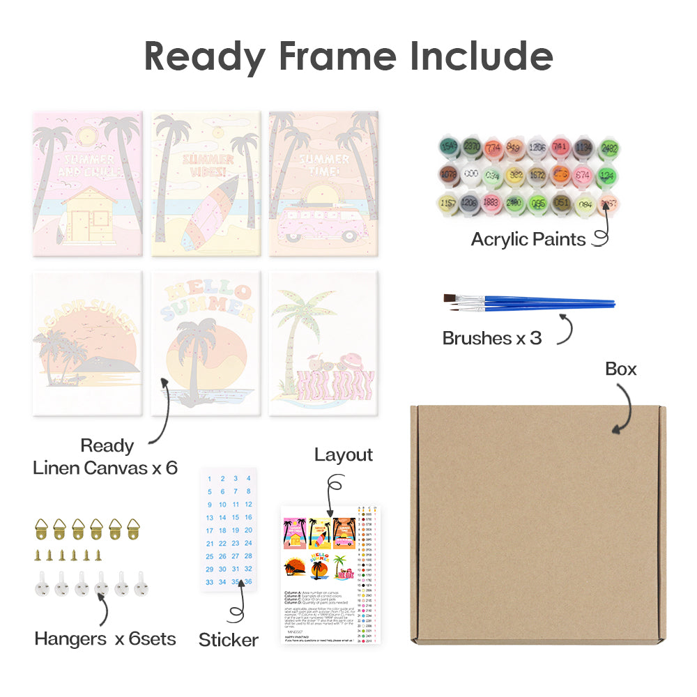 Soleil et Palmiers – Peinture par numéros