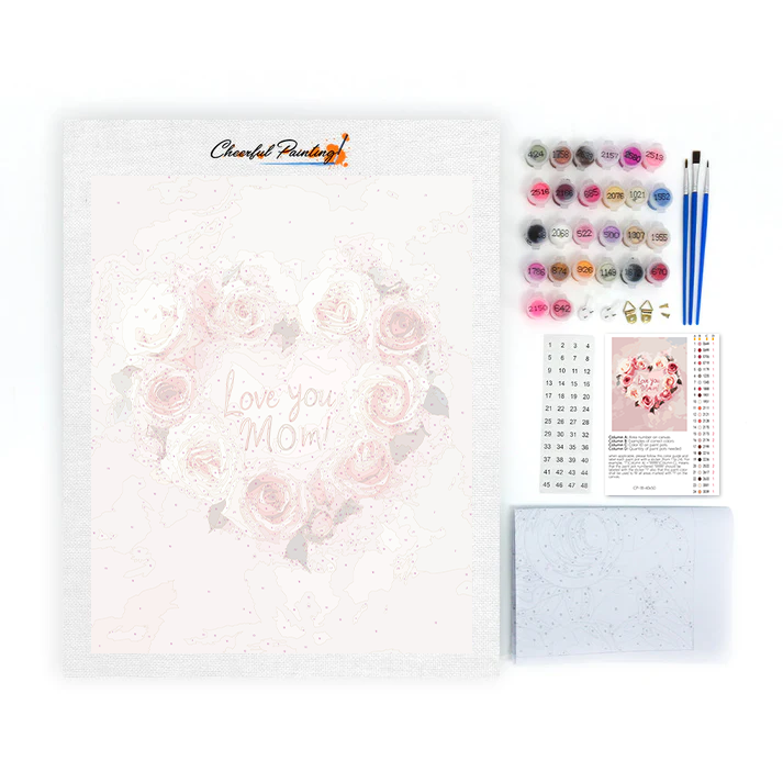 Couronne de roses – Peinture par numéros