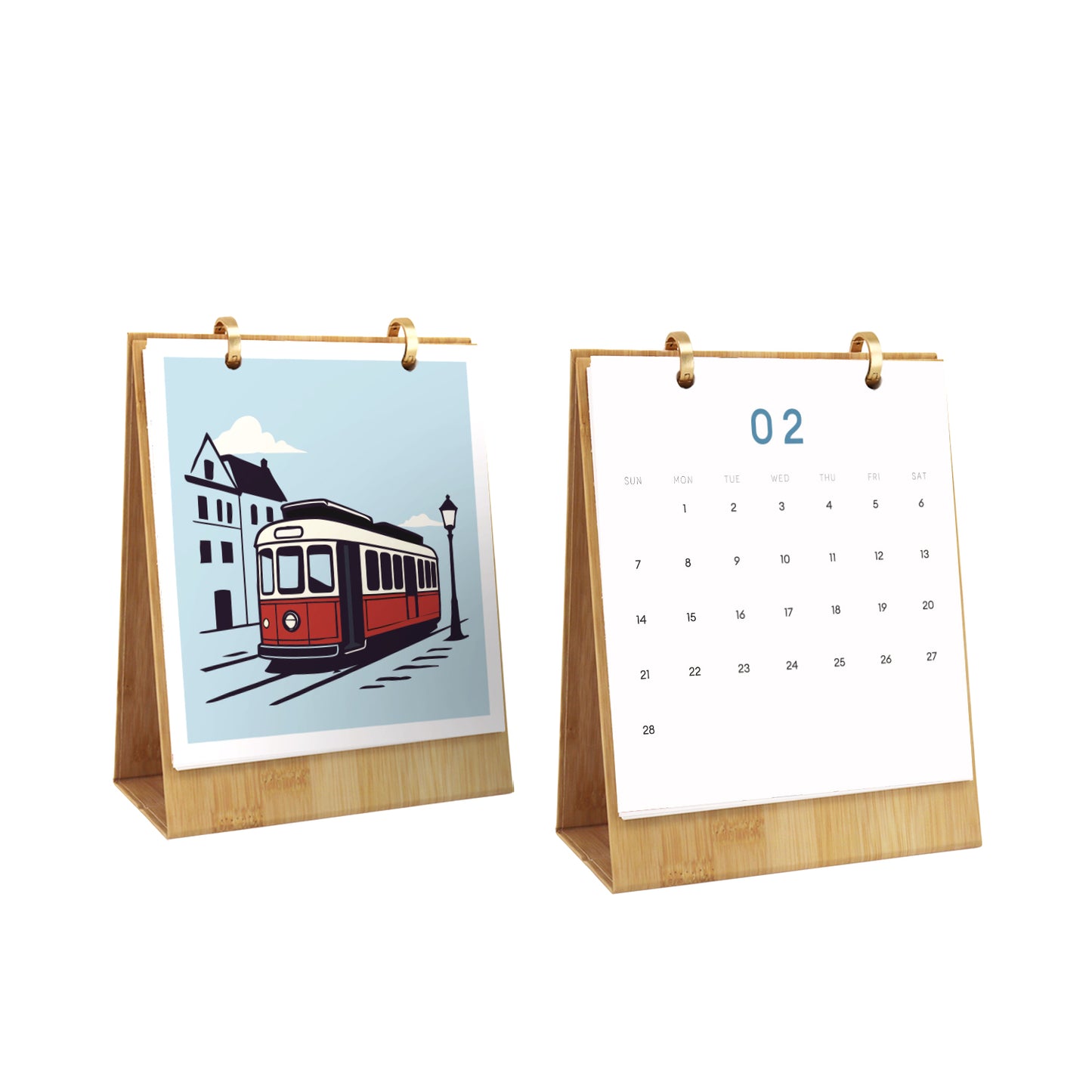 Édition Voyage Vintage – Calendrier de Bureau 2027 à Peindre par Numéros
