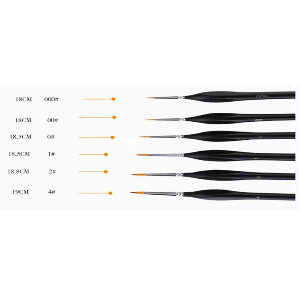 Pinceaux liner professionnels (6 pièces)