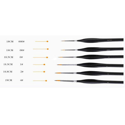 Pinceaux liner professionnels (6 pièces)