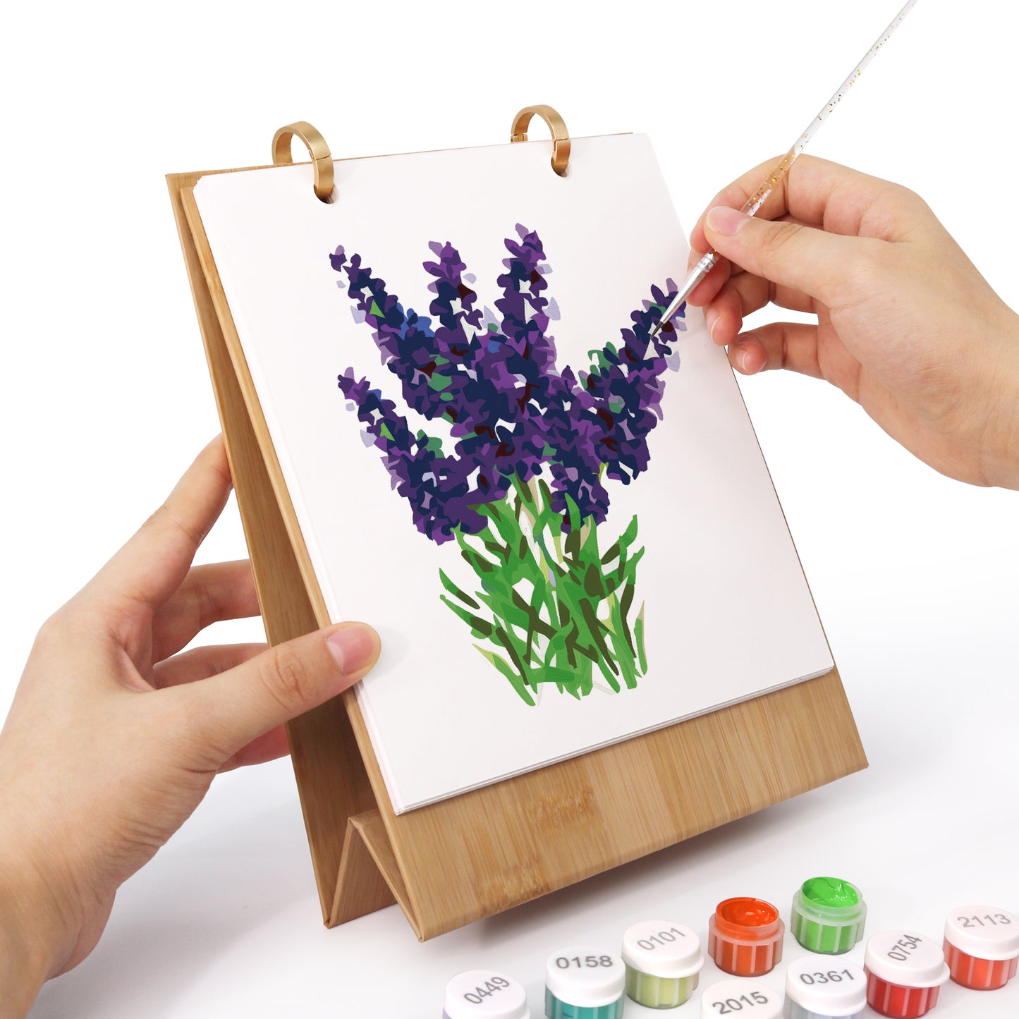 Édition Fleurs – Calendrier de Bureau 2027 à Peindre par Numéros