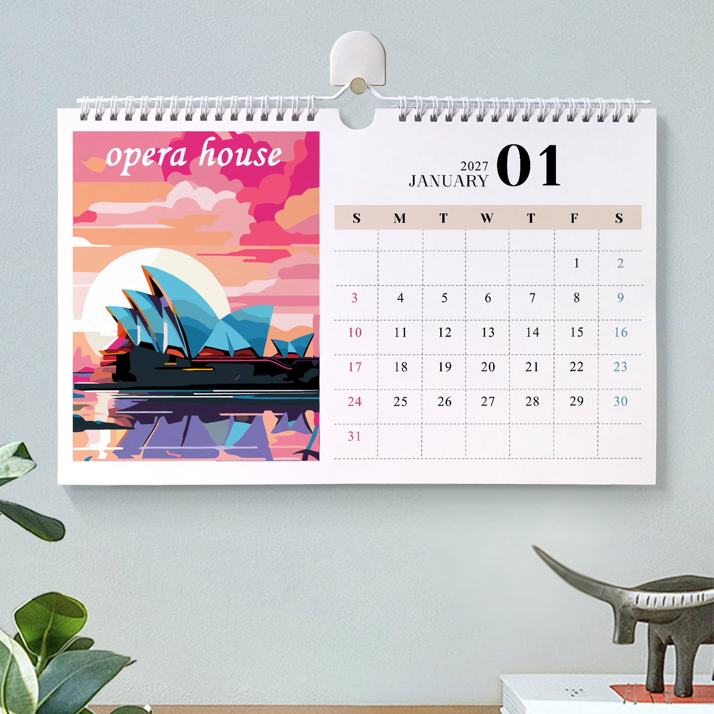 Édition Monuments Célèbres – Calendrier de Bureau 2027 à Peindre par Numéros