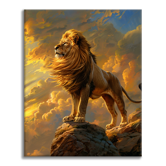 Lion majestueux – Peinture par numéros