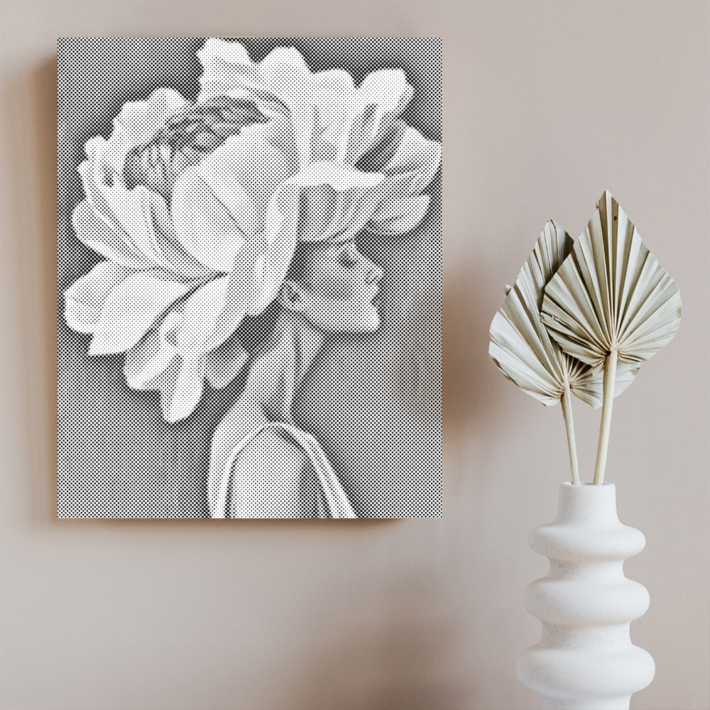 Fleur et femme - Peinture à points