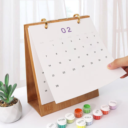 Édition Fleurs – Calendrier de Bureau 2027 à Peindre par Numéros