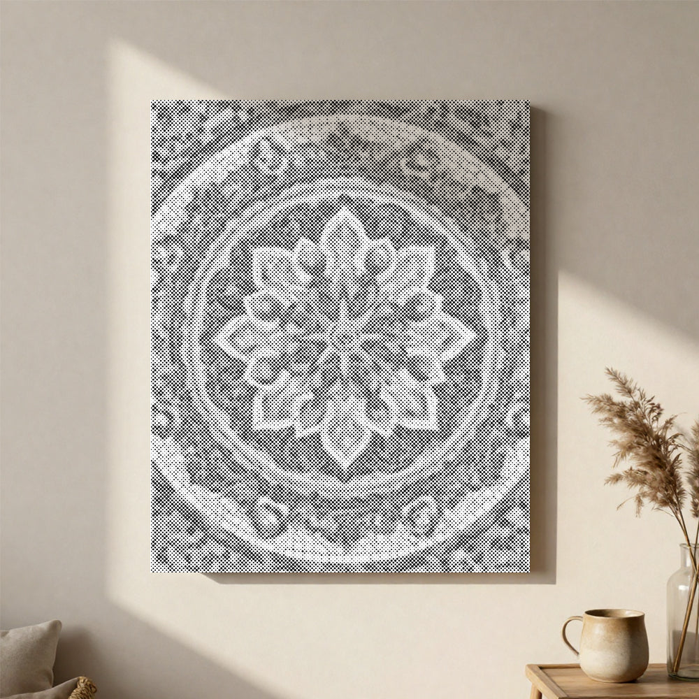 Mandala solaire - Peinture à points