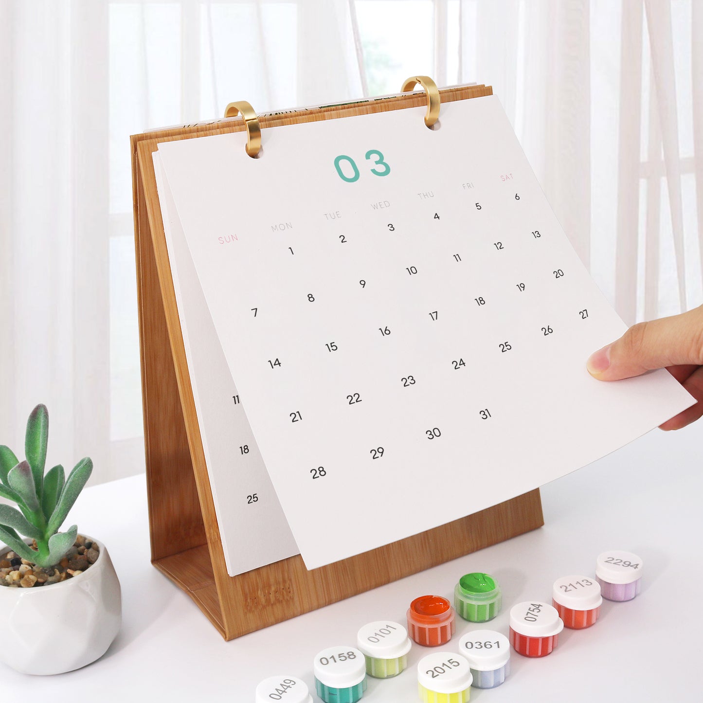 Édition Voyage – Calendrier de Bureau 2027 à Peindre par Numéros