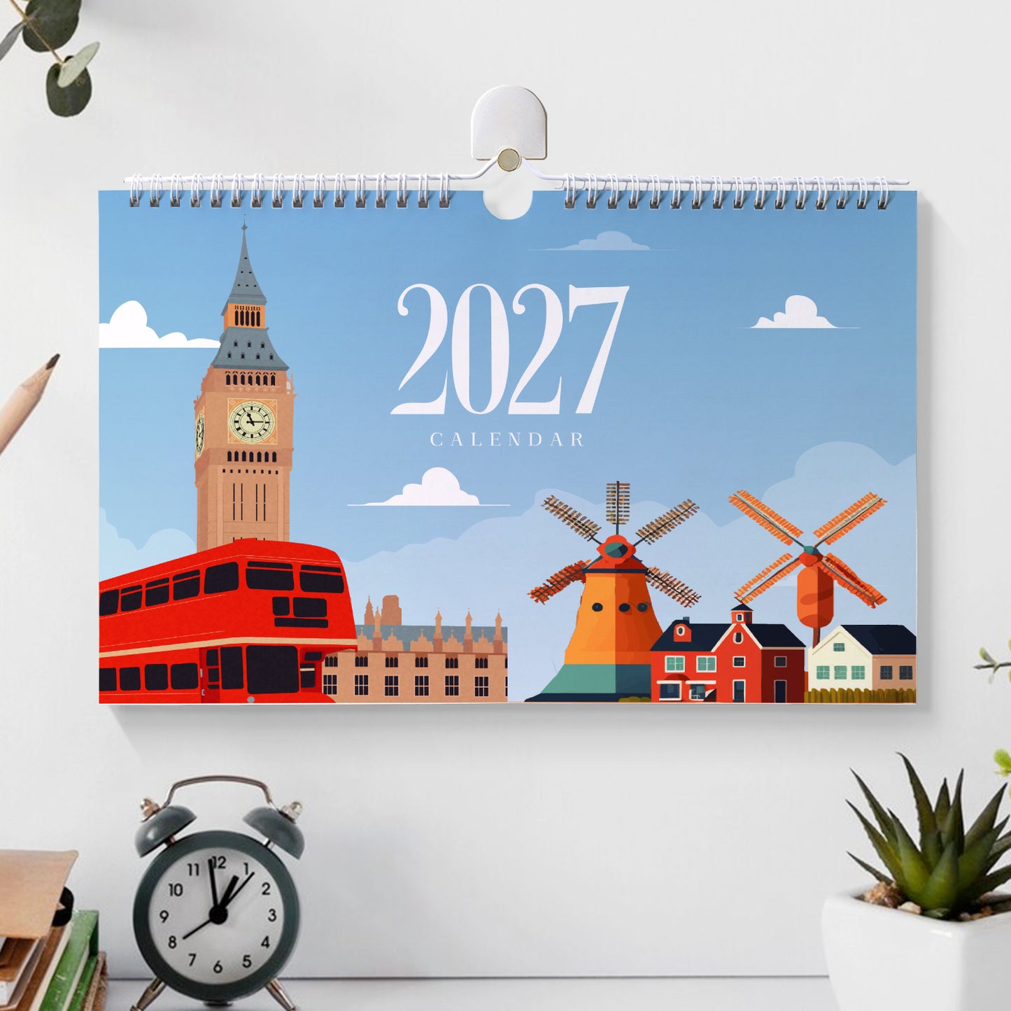 Édition Monuments Célèbres – Calendrier de Bureau 2027 à Peindre par Numéros