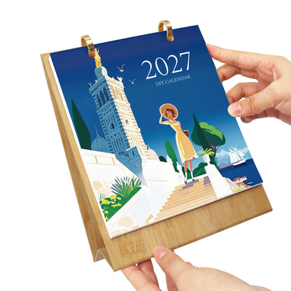 Édition Tour du Monde – Calendrier de Bureau 2027 à Peindre par Numéros