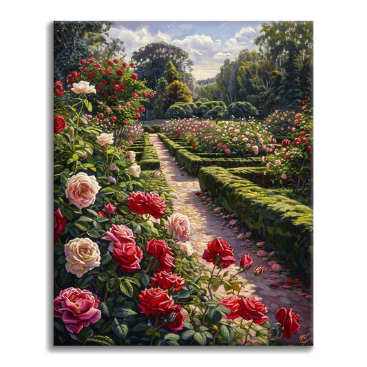 Jardin de roses – Peinture par numéros