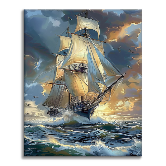 Voilier – Peinture par numéros