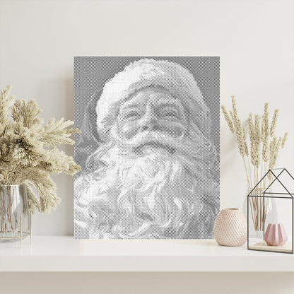 Le Père Noël bienveillant - Peinture à points