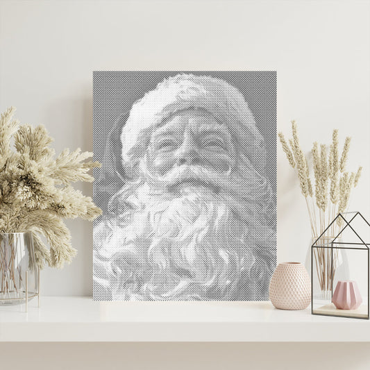 Le Père Noël bienveillant - Peinture à points