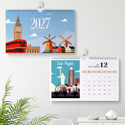 Édition Monuments Célèbres – Calendrier de Bureau 2027 à Peindre par Numéros