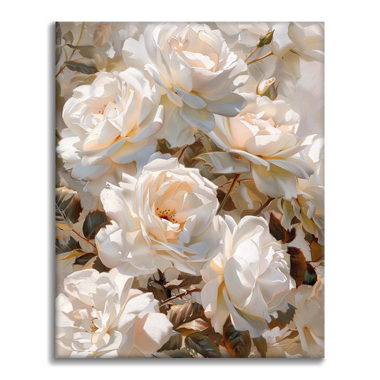 Rose Blanche – Peinture par numéros
