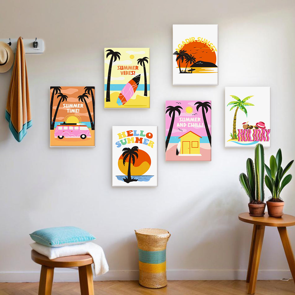 Soleil et Palmiers – Peinture par numéros