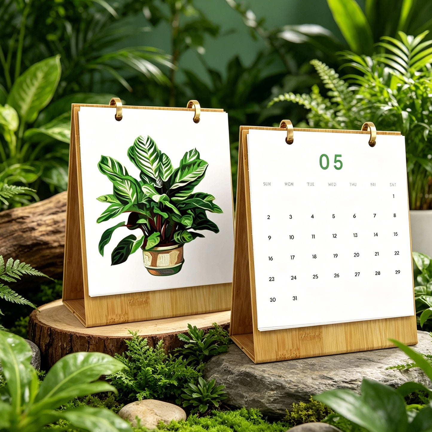 Édition Plantes – Calendrier de Bureau 2027 à Peindre par Numéros