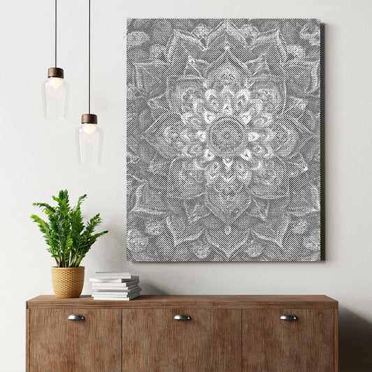 Mandala de fleurs arc-en-ciel - Peinture à points