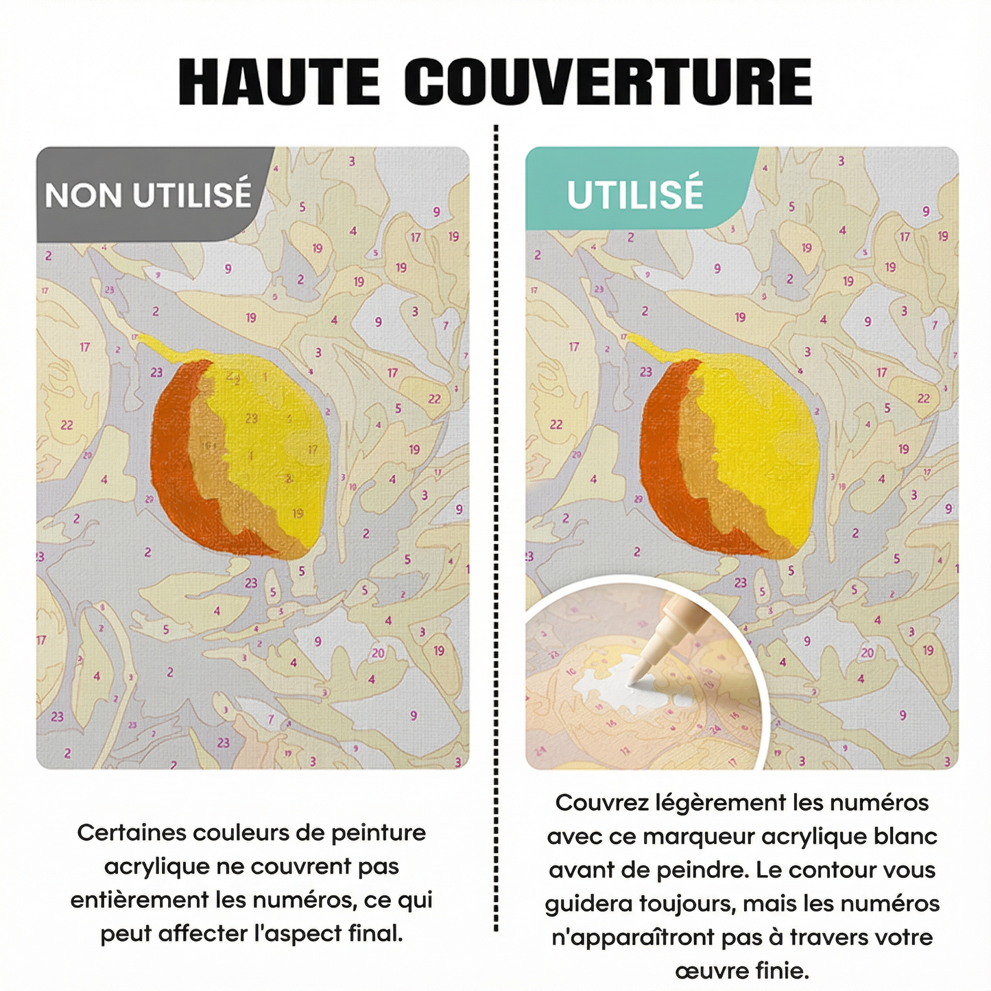 Stylos à peinture acrylique blancs (paquet de 2)