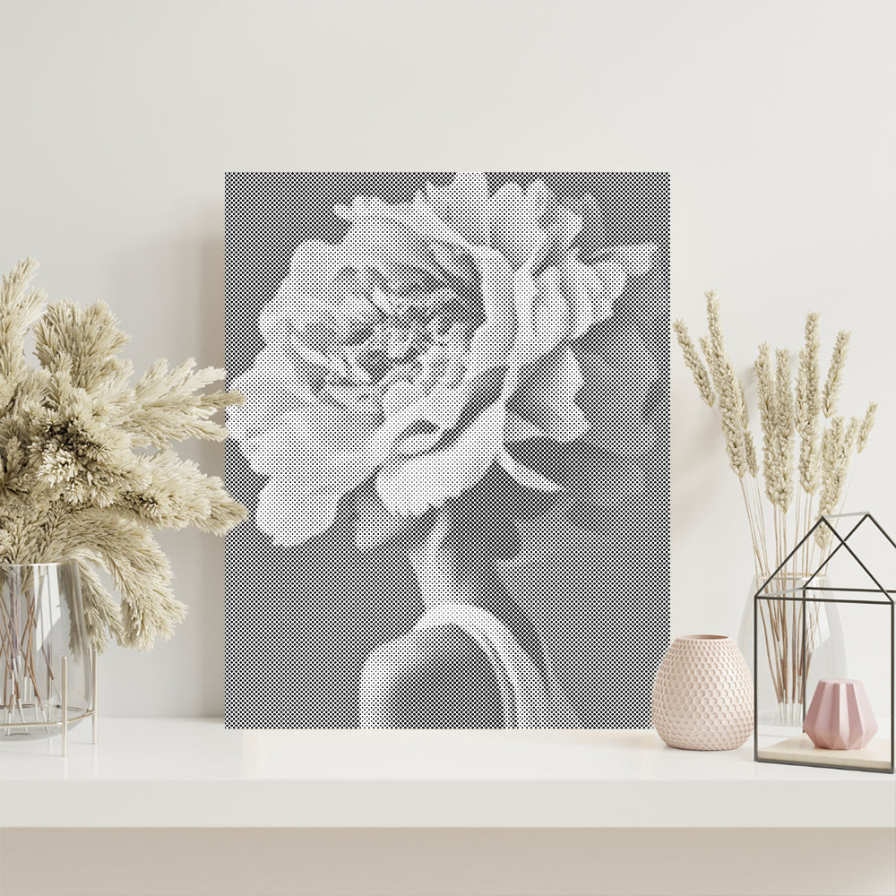 Femme Fleur - Peinture à points