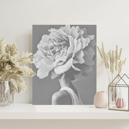 Femme Fleur - Peinture à points