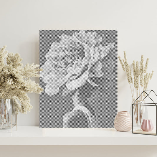 Femme Fleur - Peinture à points