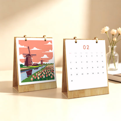 Édition Voyage – Calendrier de Bureau 2027 à Peindre par Numéros