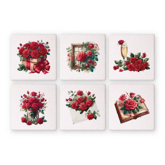 Rose – Peinture par numéros