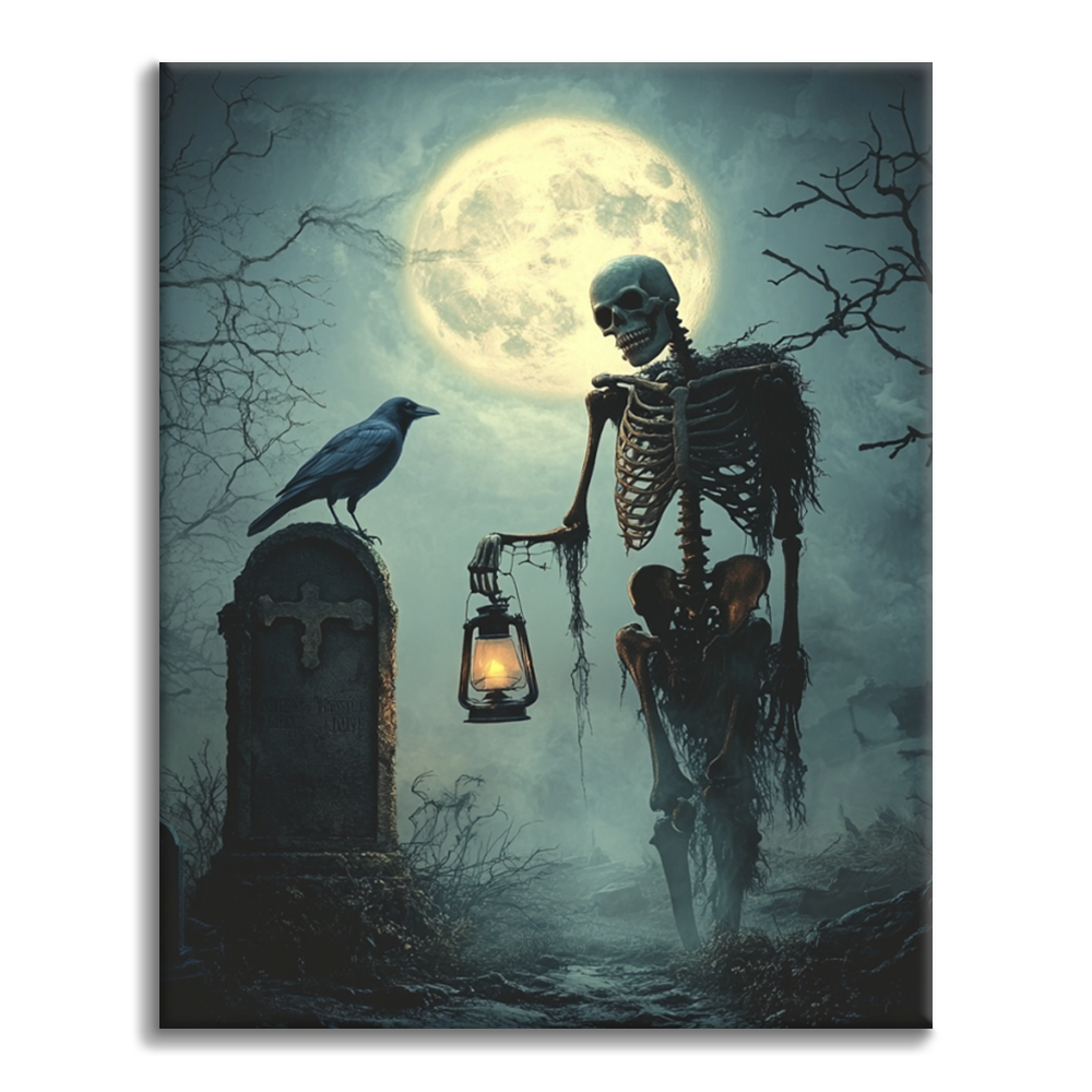 Crâne sombre – Peinture par numéros