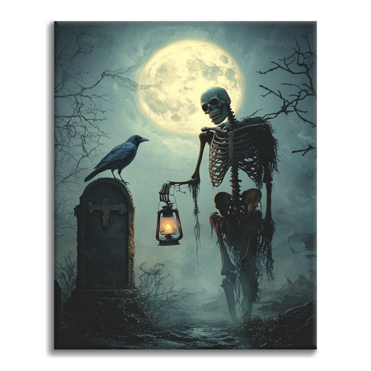 Crâne sombre – Peinture par numéros