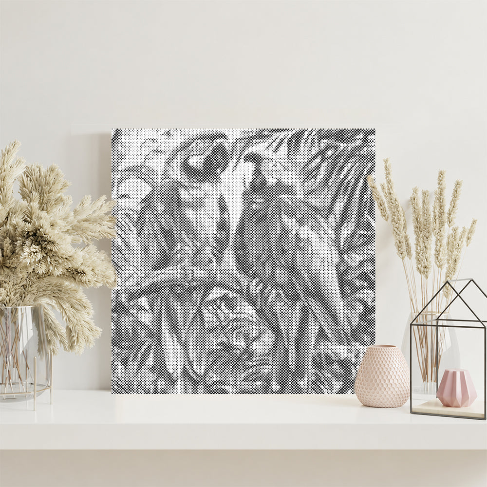 Oiseau perroquet - Peinture à points
