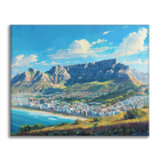 La Montagne de la Table au Cap – Peinture par numéros