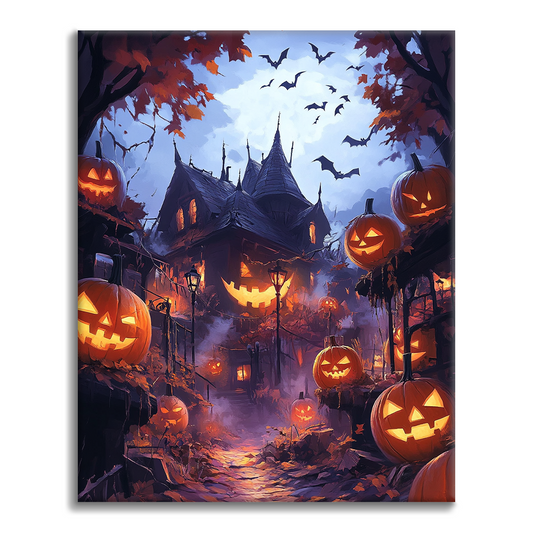 Château de citrouilles – Peinture par numéros