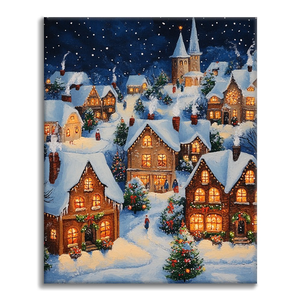 Village de Noël - Peinture par numéros