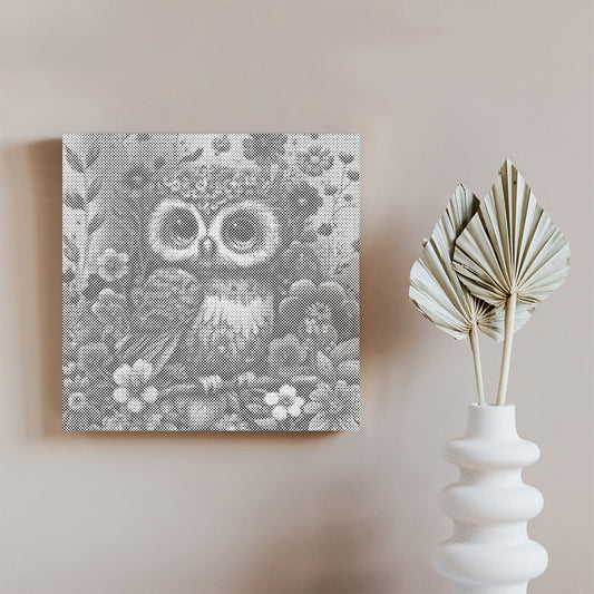 Bébé hibou doux et mignon - Peinture à points