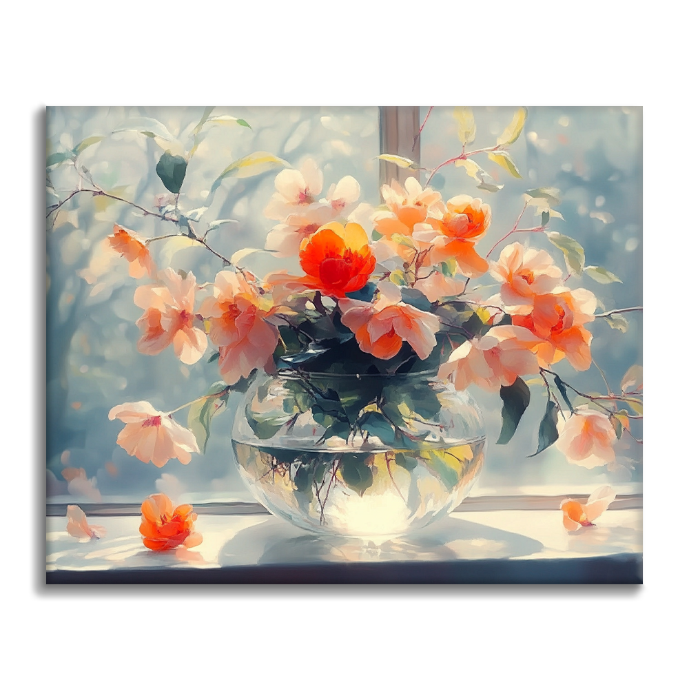 Vase près de la fenêtre - Peinture par numéros