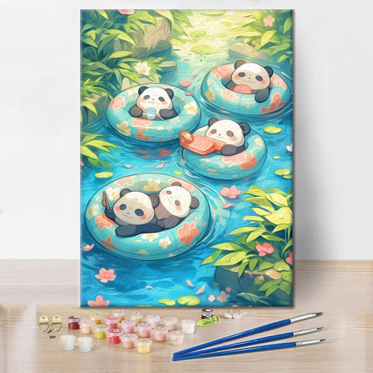 Panda mignon – Peinture par numéros