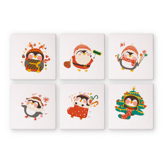 Pingouin de Noël – Peinture par numéros