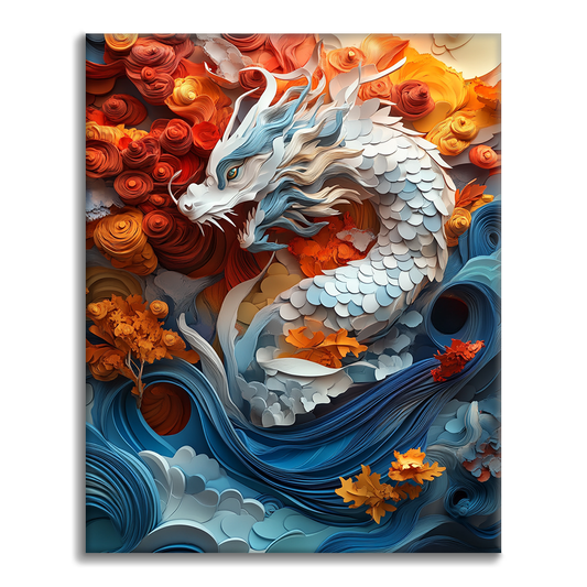 Le mur du dragon - Peindre par numéros