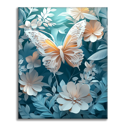 Le papillon de papier - Peindre par numéros