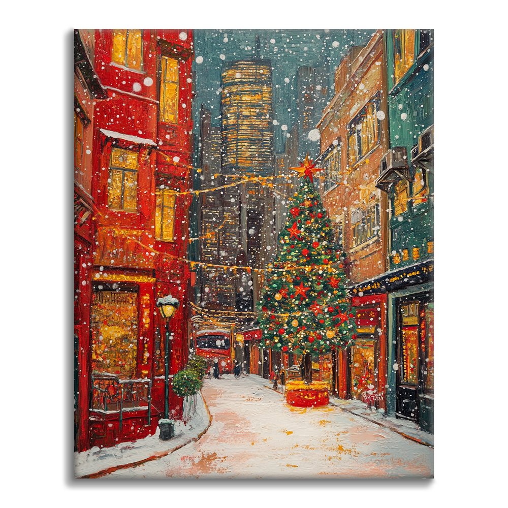 Ville de Noël - Peinture par numéros