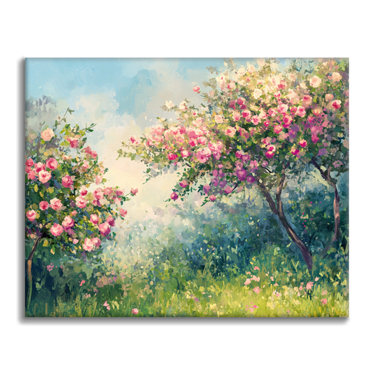 Fleurs de cerisier printanières - Peinture par numéros