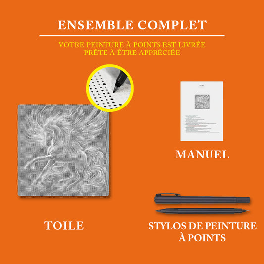 Pégase lumineux - Peinture à Points