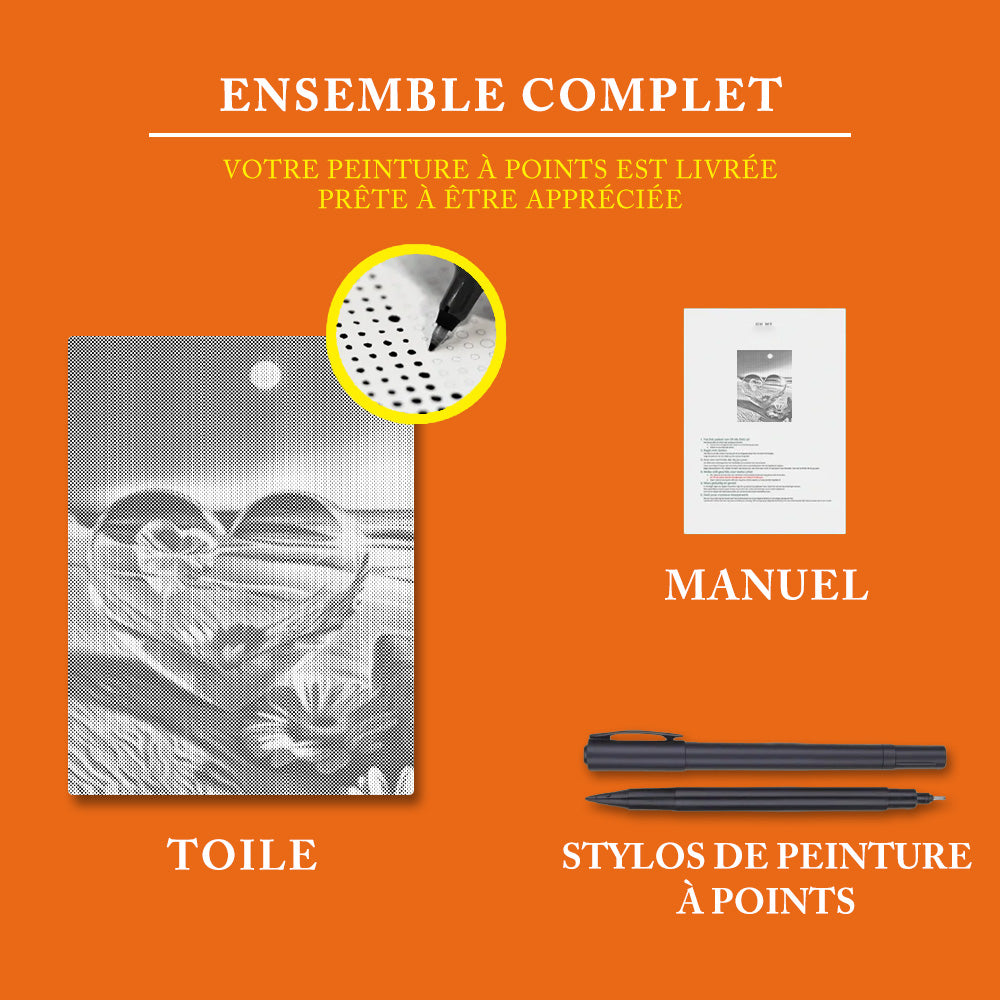 Cœur de cristal - Peinture à Points